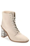 Journee Collection Journee Signature Edda Lace-up Bootie In Sand