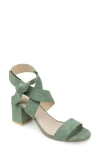 Journee Collection Journee Signature Hether Sandal In Green Suede