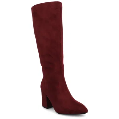 Journee Collection Journee Women's Ameylia Wide Calf Boots In Red