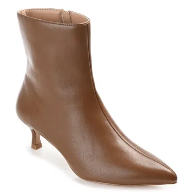 Journee Collection Journee Women's Arely Medium And Wide Width Booties In Brown