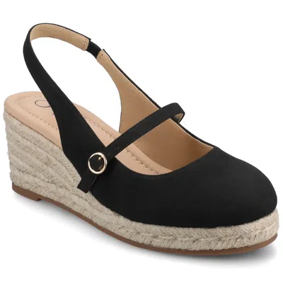 Journee Collection Journee Women's Asmyna Espadrille Wedges In Black