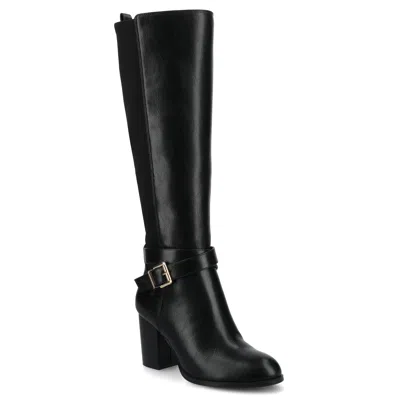 Journee Collection Journee Women's Avalonn Knee High Dress Boots In Black