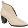 Journee Collection Women's Bellamy Block Heel Dress Booties In White