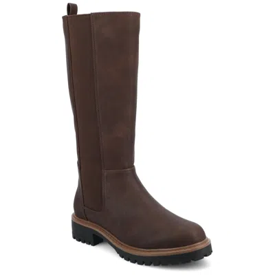 Journee Collection Journee Women's Brandi Knee High Stretch Casual Boots In Multi