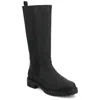Journee Collection Womens Brandi Lug Sole Regular Wide Calf Extra Wide Calf Knee High Boots In Black
