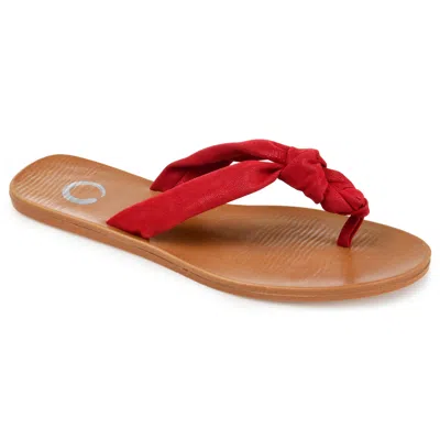 Journee Collection Journee Women's Brindle Sandal In Red