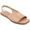 Journee Collection Women's Brinsley Slingback D'orsay Flat Sandals