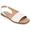 Journee Collection Women's Brinsley Slingback D'orsay Flat Sandals