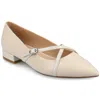 Journee Collection Journee Women's Camby Medium And Wide Width Dress Flats In Beige