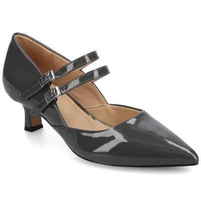 Journee Collection Journee Women's Carnation Medium And Wide Width Kitten Heel Mary Jane Pumps In Nude