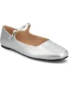 Journee Collection Carrie Mary Jane Flat In Silver