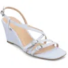 Journee Collection Clinne Wedge Sandal In Blue