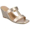Journee Collection Clodie Wedge Heel Sandal In White