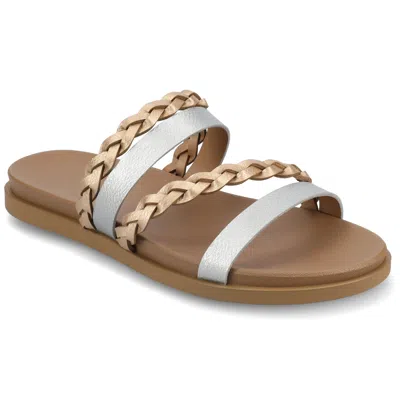 JOURNEE COLLECTION JOURNEE WOMEN'S COLETTE MEDIUM AND WIDE WIDTH FLAT SANDALS
