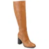Journee Collection Karima Vegan Leather Tall Boot In Brown