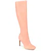 Journee Collection Women's Glenda Extra Wide Calf Tall Boots Women's Shoes In Pink