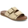 Journee Collection Cosette Buckle Slide Sandal In Beige