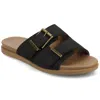 Journee Collection Cosette Buckle Slide Sandal In Black