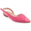 Journee Collection Daphnne Cap Toe Slingback Flat In Pink