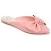 Journee Collection Dott Womens Slip On Pointed Toe Mules In Pink
