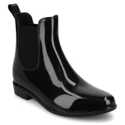 Journee Collection Journee Women's Drizzle Waterproof Rain Ankle Boots In Black