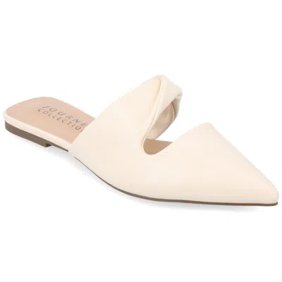Journee Collection Journee Women's Enniss Mule Flats In Beige
