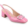 Journee Collection Women's Everlee Slingback Square Toe Pumps In Pink