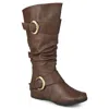 Journee Collection Journee Women's Extra Wide Calf Paris Boot In Brown