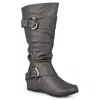 Journee Collection Journee Women's Extra Wide Calf Paris Boot In Grey