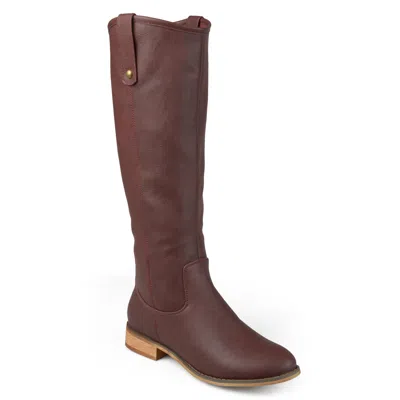 Journee Collection Journee Women's Extra Wide Calf Taven Boot In Brown