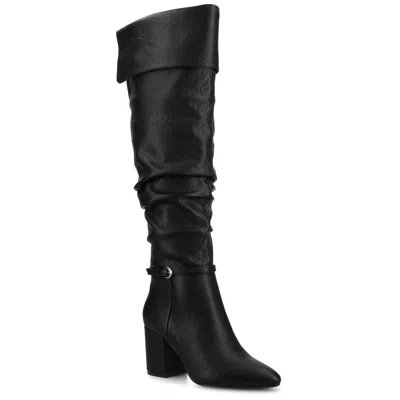 Journee Collection Journee Women's Floretta Over-the-knee Boots In Black