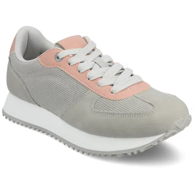 Journee Collection Journee Women's Flow Casual Sneakers In Gray