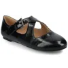 Journee Collection Women's Ivanna Almond Toe Mary Jane Flats In Black