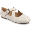 Journee Collection Women's Ivanna Almond Toe Mary Jane Flats In Sand
