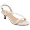 Journee Collection Jemry Kitten Heel Sandal In Beige