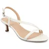 Journee Collection Jemry Kitten Heel Sandal In White