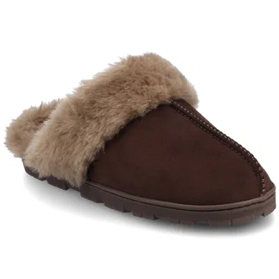 Journee Collection Journee Women's Kalli Slippers In Brown