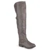 Journee Collection Women's Kane Over The Knee Boots In Grey
