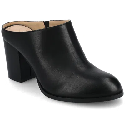 Journee Collection Kendra Block Heel Mule In Black