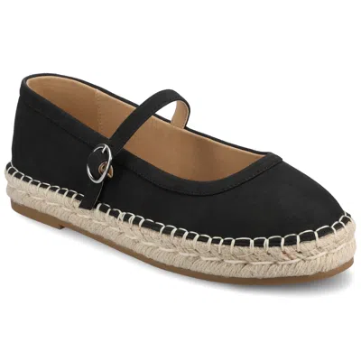Journee Collection Journee Women's Kenzie Espadrille Mary Janes In Black