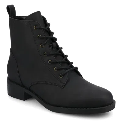 JOURNEE COLLECTION JOURNEE WOMEN'S KODAH MEDIUM AND WIDE WIDTH LACE-UP ANKLE BOOTS