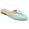 Journee Collection Mallorie Womens Faux Leather Embellished Mules In Green