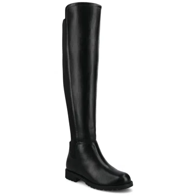 Journee Collection Journee Women's Morrigan Stretch Over-the-knee Casual Boots In Black