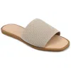 Journee Collection Journee Women's Prisilla Medium And Wide Width Flat Sandals In Grey