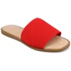 Journee Collection Prisilla Slide Sandal In Red