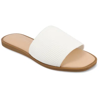 Journee Collection Prisilla Slide Sandal In White