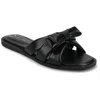 Journee Collection Prylin Bow Slide Sandal In Black