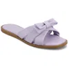 Journee Collection Prylin Bow Slide Sandal In Blue