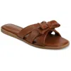 Journee Collection Prylin Bow Slide Sandal In Green