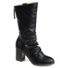 Journee Collection Sequois Slouch Heeled Boot In Black
